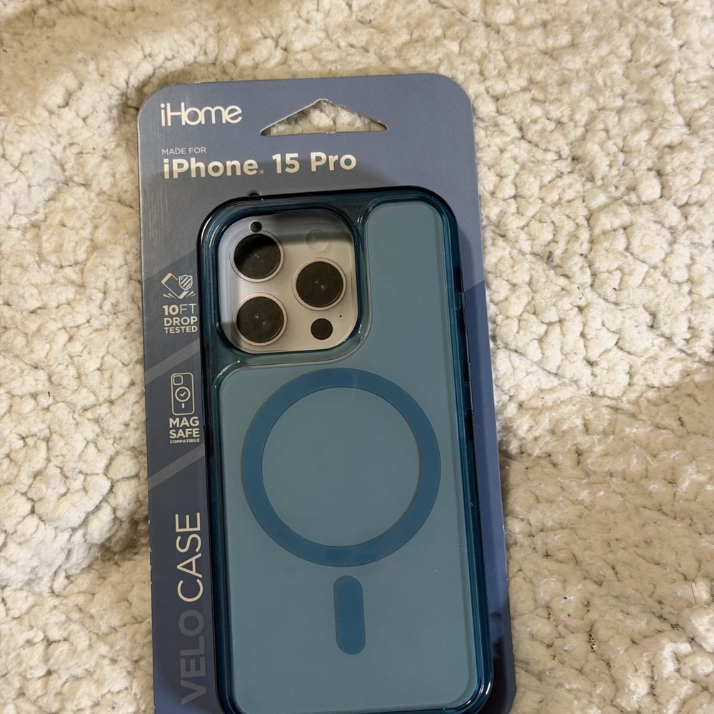 iHome Velo Case for iPhone 15 Pro - Light Blue